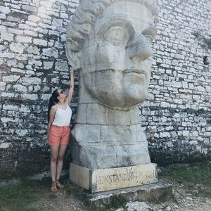 Beige Orange Banana Republic shorts